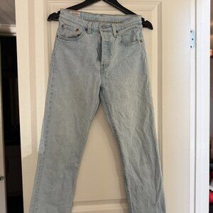 Levi’s 501 Original Fit Jeans – Light Wash – Size 27 – Raw Hem